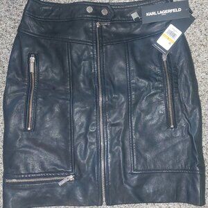 Karl Lagerfeld Leather Skirt